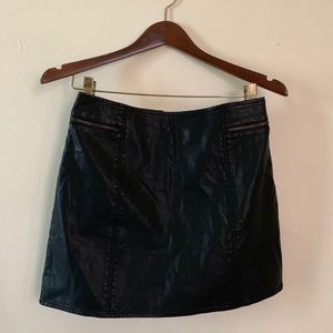 New Faux Leather Black Mini Skirt Size 4